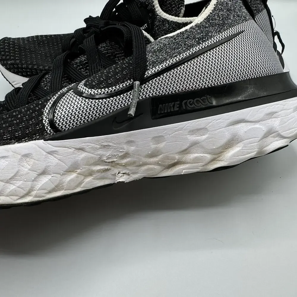 Nike Women's React Infinity Run Flyknit 3 Black White Size 8.5 Mens 10 Womens
